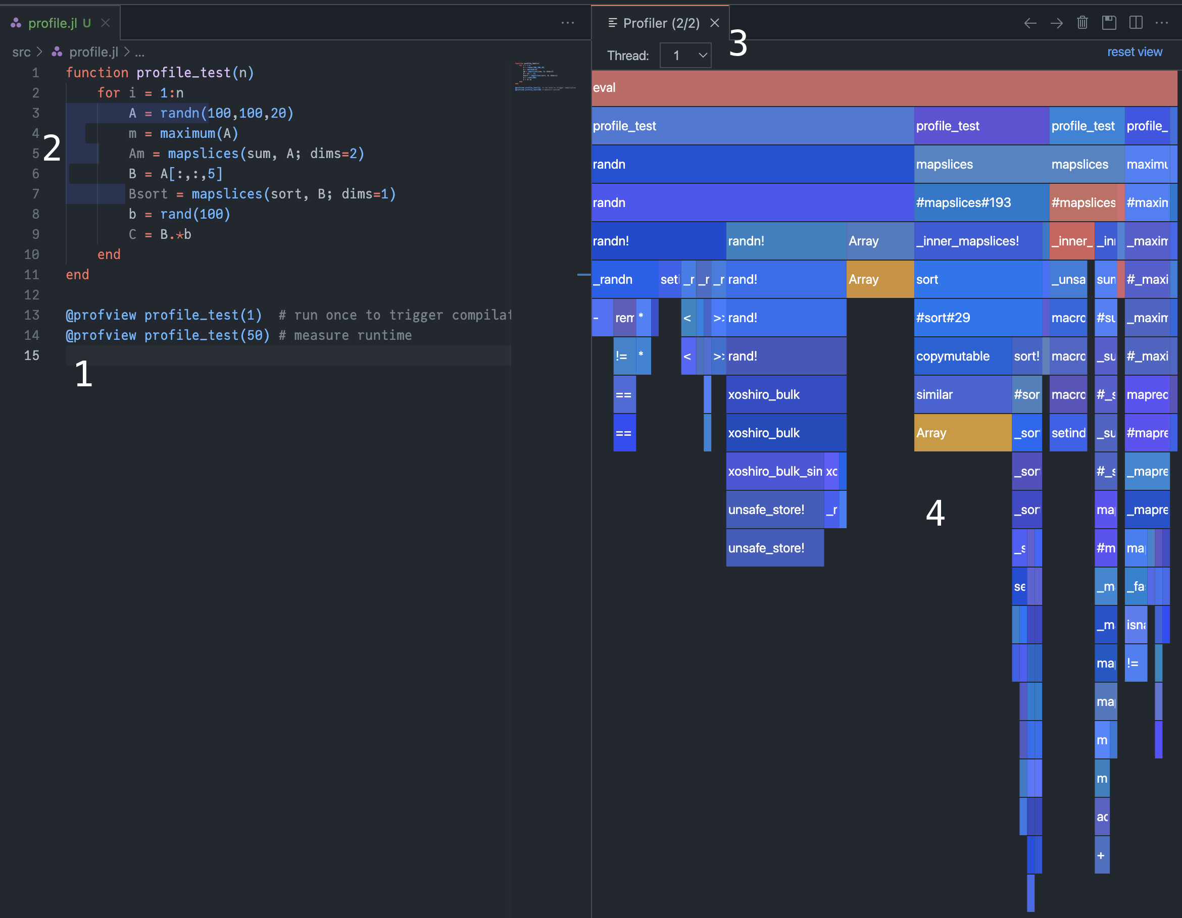 VSCode profiling